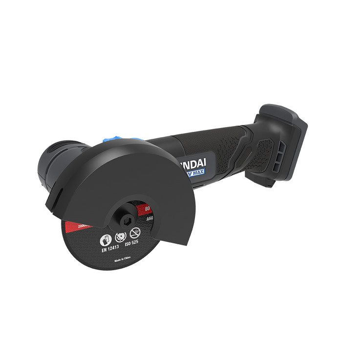 Hyundai 20V Mini Angle Grinder – 19500rpm, 76mm Disc, Tool-Free Guard - SKIN ONLY (AG20S-76)