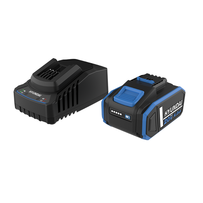 Hyundai 20V 4.0Ah Li-ion Battery & Fast Charger Kit – Smart Protection System (BI20-4/C20-2)
