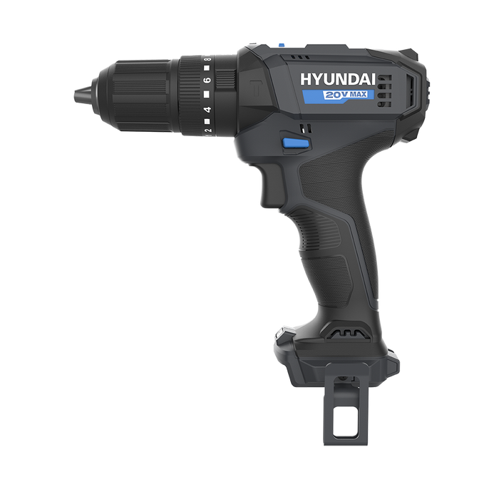 Hyundai 20V Cordless Hammer Drill – 2-Speed, 50Nm Torque, LED - SKIN ONLY (HD20S-50)
