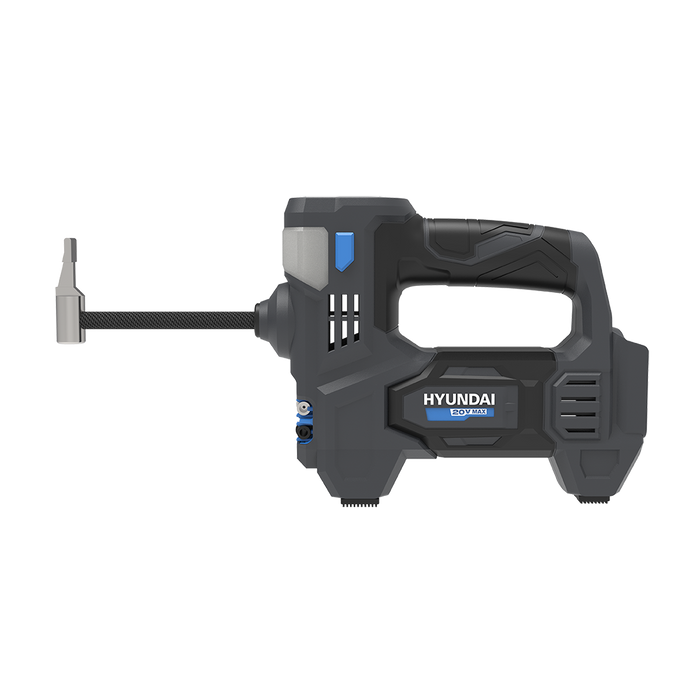 Hyundai 20V Cordless Tyre Inflator – Digital PSI Gauge, Auto Shutoff, Work Light & Emergency Beacon – SKIN ONLY (IF20S)