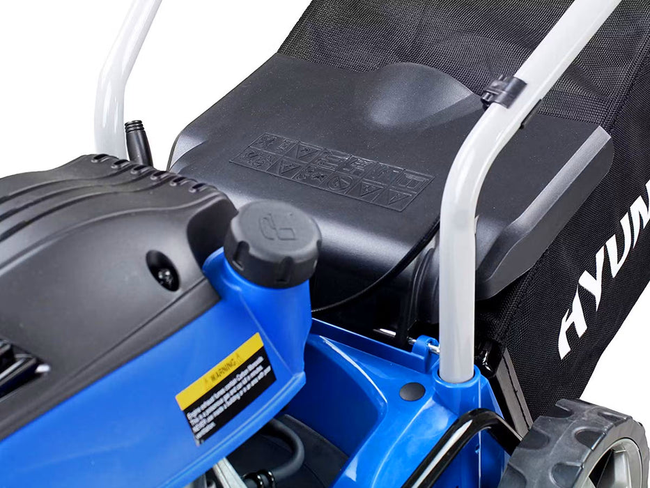 Hyundai 16" Petrol Lawn Mower – Push, 79cc OHV Engine, 6 Cutting Heights, 30L Grass Collector, Easy Start (HYM400)