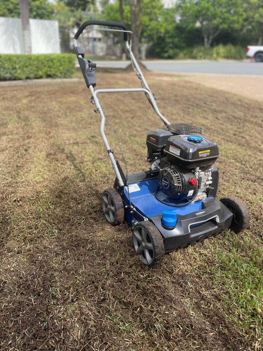 Hyundai Petrol Lawn Scarifier & Aerator 2-in-1 – 212cc Engine, 400mm Width, 45L Catcher (HYSC210)