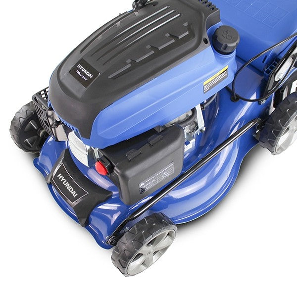 Hyundai 17" Petrol Lawn Mower Push - 145cc Engine, 6 Cutting Heights, Mulching, Compact Foldable Design (HYM42P-B)