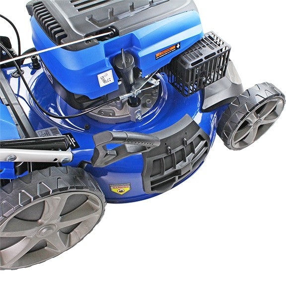 Hyundai 21" Petrol Lawn Mower Self-Propelled – 196cc Engine, Steel Deck, Easy Start, OPC Safety (HYM530SP)