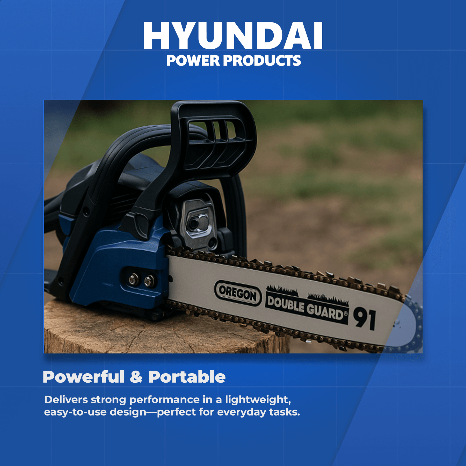 Hyundai 18-Inch Petrol Chainsaw - Powerful and Precision Cutting!