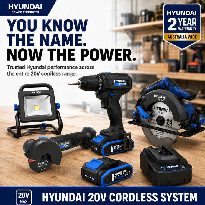 Hyundai 20V Cordless Random Orbital Buffer Polisher – 9.5" | Lightweight Design | Brushed Motor – Skin Only