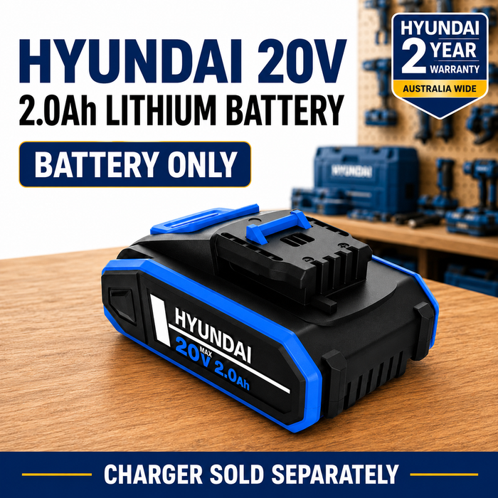 Hyundai 20V 2Ah Lithium-Ion Battery – for Hyundai 20V Cordless Power Tools - Lightweight, Reliable & Compatible