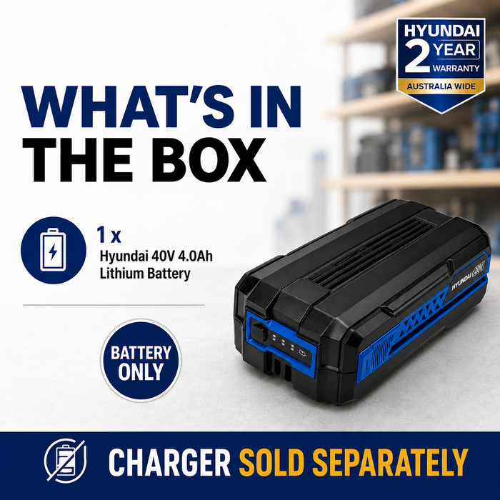 Hyundai 40V Lithium 4Ah Battery – Rechargeable Power Pack for Hyundai 40V Garden Tools