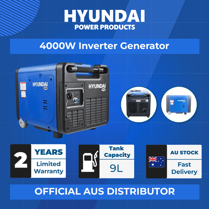 Hyundai 4000W Inverter Generator – Remote Start, Quiet Power for Camping, Off-Grid & Backup (HY4000SEi)