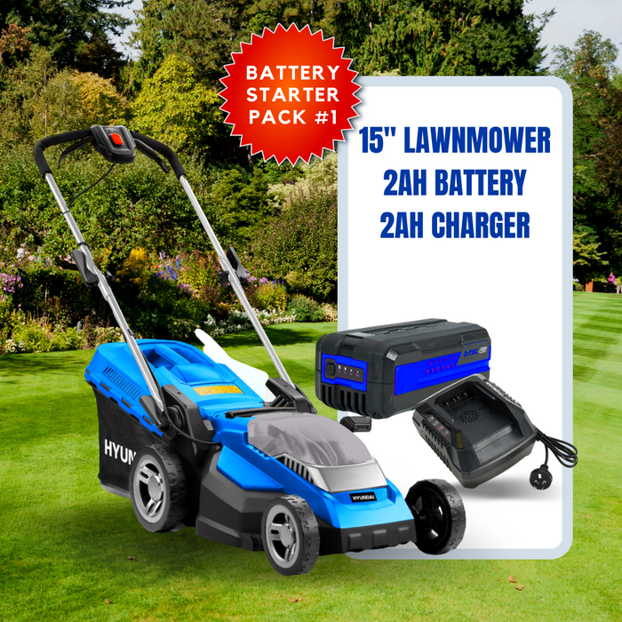 Hyundai Battery Lawn Mower Starter Pack 1 - HY38-E40-STARTER