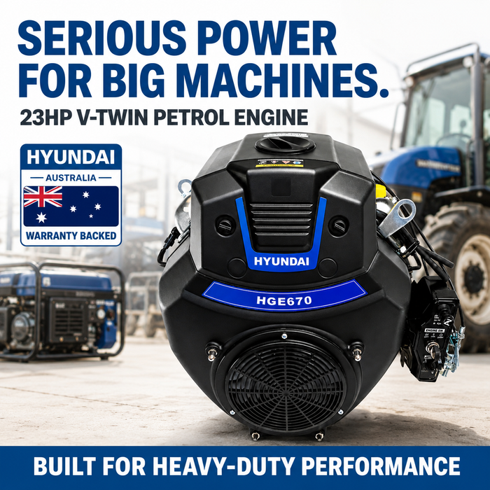 Hyundai 23HP Petrol Engine for Generators, Water pumps, Compressor drives or Industrial machinery