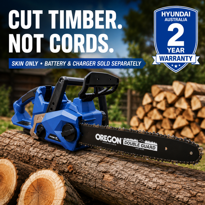 Hyundai 40V Battery Chain Saw - Cordless 14" Oregon Bar - Skin Only