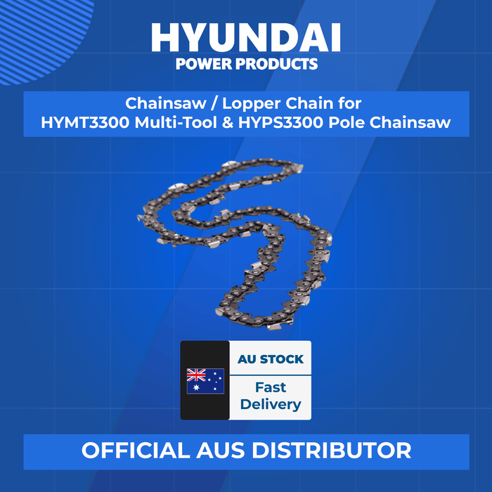 Genuine Hyundai Chainsaw / Lopper Chain for HYMT3300 Multi-Tool & HYPS3300 Pole Chainsaw – 10" Bar