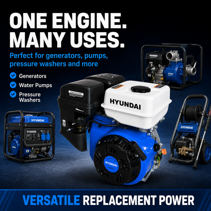 Hyundai 15HP Petrol Engine for Generators, Pressure Washers, Water Pumps, Tillers and More