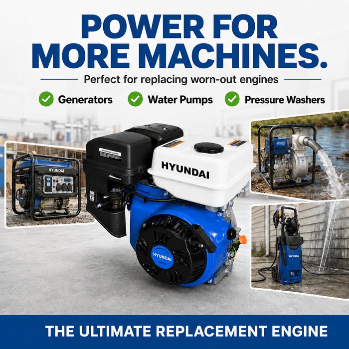 Hyundai 7.5HP Petrol Engine - for Generators, Pressure Washers, Water Pumps, Tillers and More