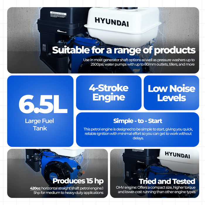 Hyundai 15HP Petrol Engine - HY420E