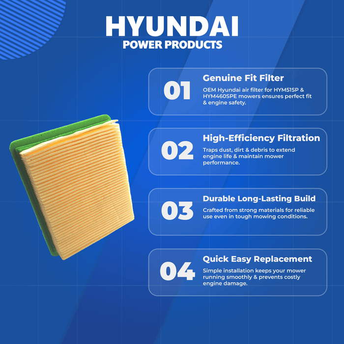 Hyundai Air Filter for HYM51SP & HYM460SPE Mowers – Genuine Replacement Part 200548