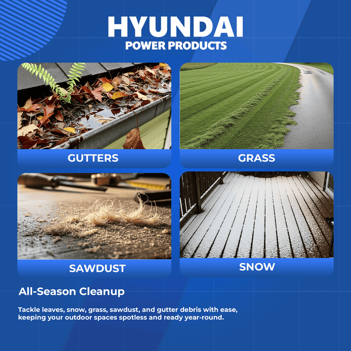 Hyundai 40V Cordless Leaf Blower – Lightweight, Variable Speed - SKIN ONLY (HY40LI)