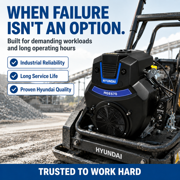 Hyundai 23HP Petrol Engine for Generators, Water pumps, Compressor drives or Industrial machinery