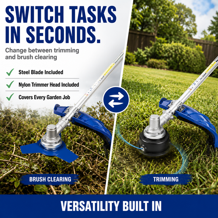 Hyundai 33cc Petrol Grass Trimmer / Brush Cutter – Lightweight, High Power, Easy Start, Harness Included