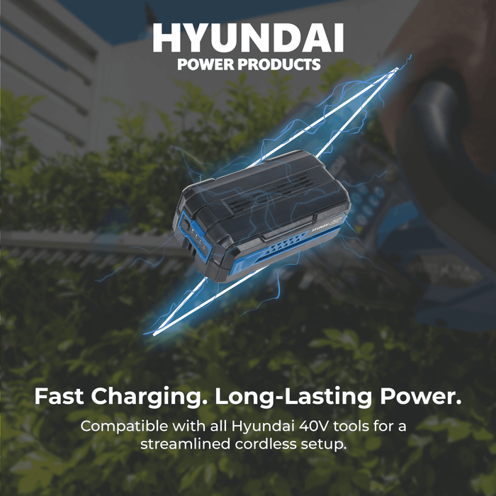 Hyundai 40V Lithium 2Ah Battery – Rechargeable Power Pack for Hyundai Garden Tools (HY40B2)