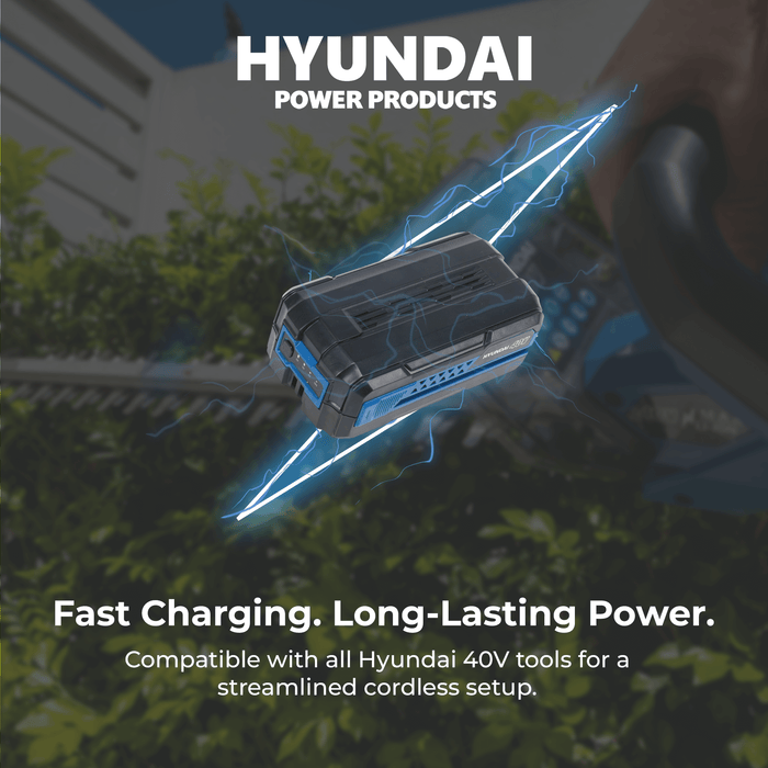 Hyundai 40V 4.0Ah Lithium Battery – Samsung Cells, LED Indicator, BMS Protected (HY40B4)