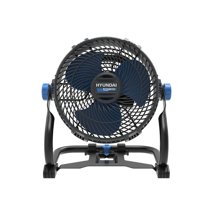 Hyundai 20V Cordless Camping & Job Site FAN KIT– 360° Adjustable Airflow, Dual Speed Cooling for Camping, Workshop & Garage