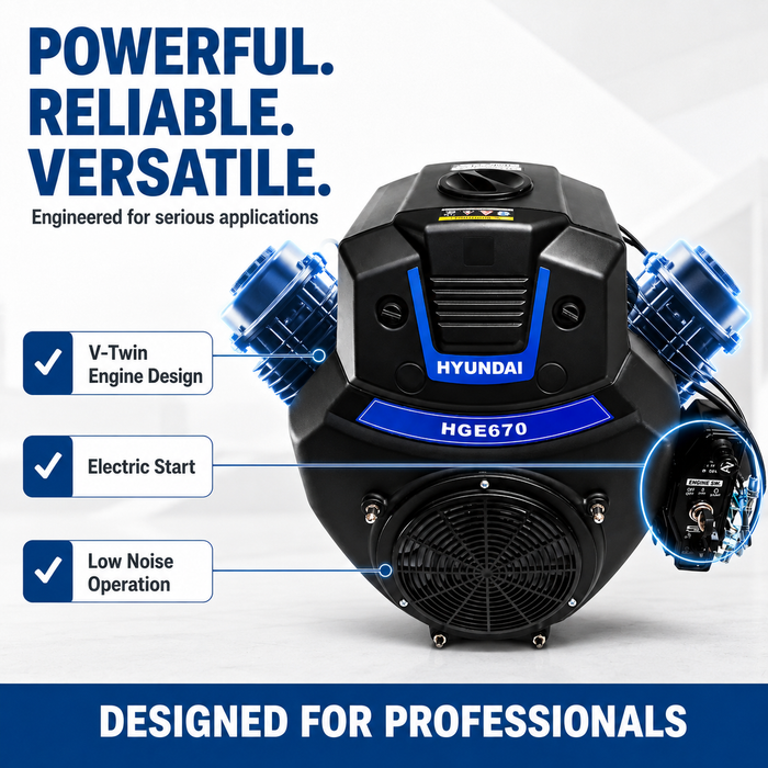 Hyundai 23HP Petrol Engine for Generators, Water pumps, Compressor drives or Industrial machinery