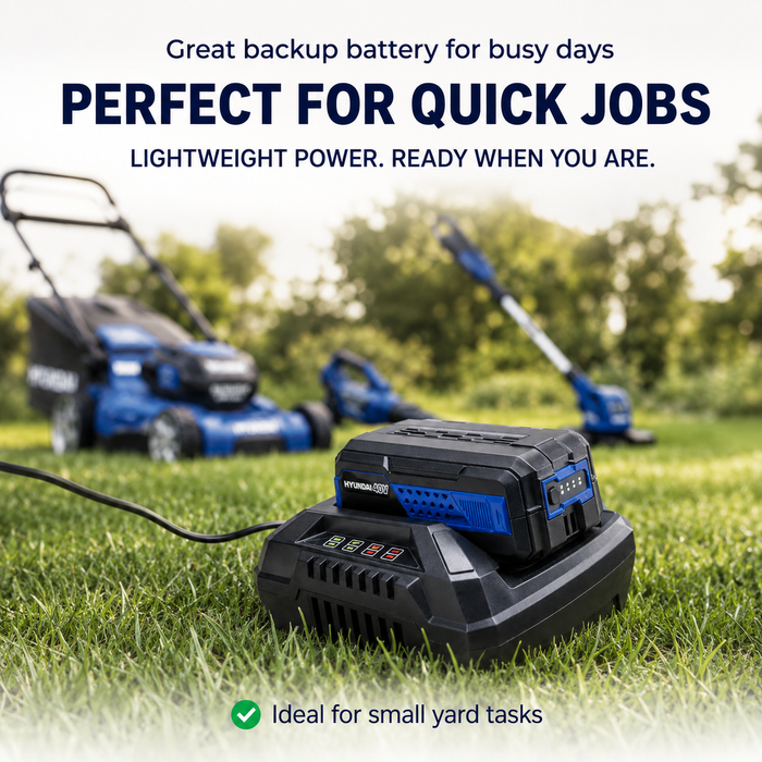 Hyundai 40V Lithium 2Ah Battery – Rechargeable Power Pack for Hyundai 40V Garden Tools