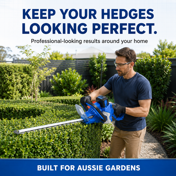 Hyundai 40V Cordless Hedge Trimmer Kit – 520mm Blade, Battery & Charger Included