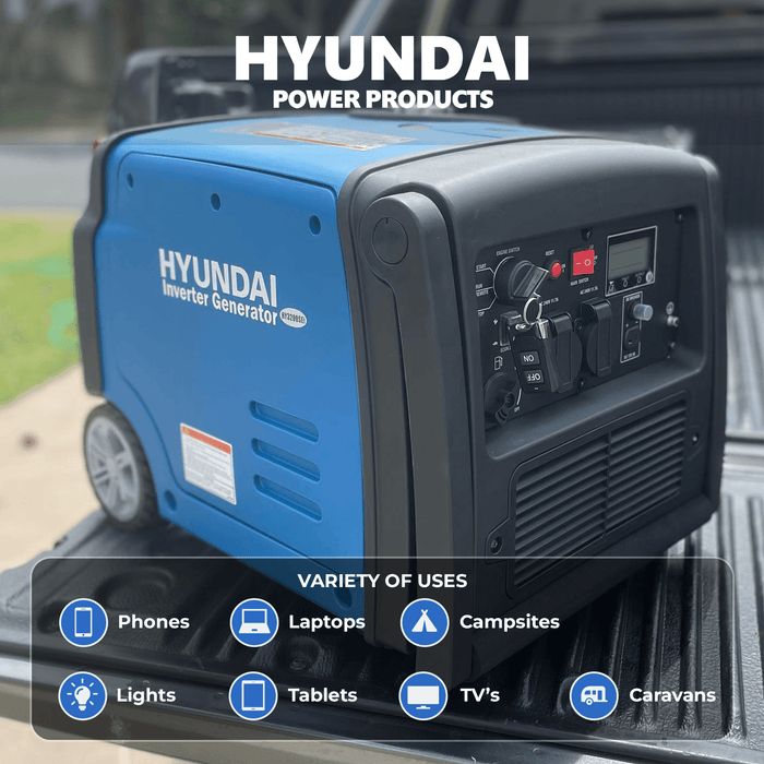 Hyundai 3200W Inverter Generator – Remote Start, Quiet & Portable Power for Camping & Caravans (HY3200SEi)