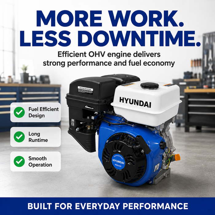 Hyundai 7.5HP Petrol Engine - for Generators, Pressure Washers, Water Pumps, Tillers and More