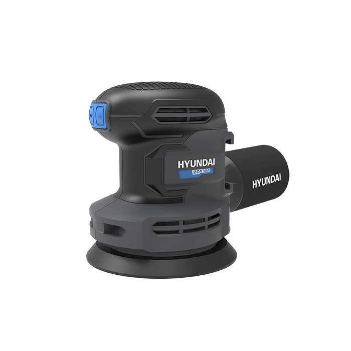 Hyundai 20V Cordless Orbital Sander – 5” Pad, Dust Collection, Variable Speed Control – Skin Only