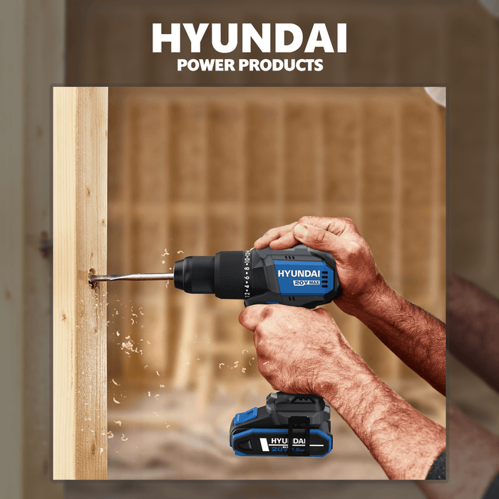 Hyundai Power 2 Piece Kit - Impact Driver + Angle Grinder, 2 x Batteries 2Amp & 4Amp + Charger ( HPK102 )