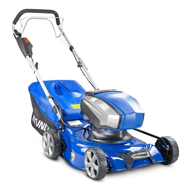 Hyundai 17" 40V Battery Lawn Mower Kit – Steel Deck, Hand Push, Cordless, 3-in-1 - With 4Ah Battery and Charger