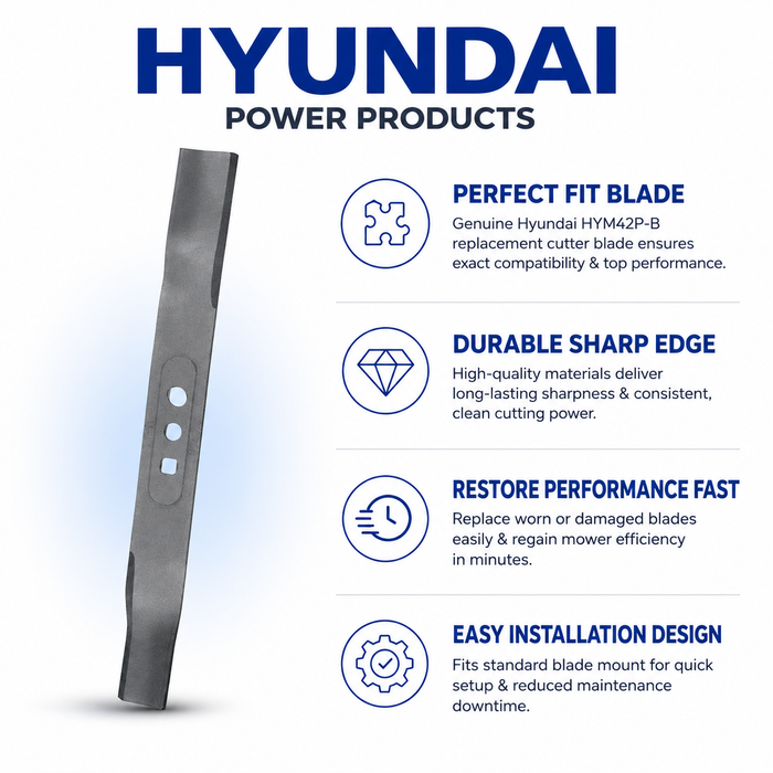 Hyundai HYM42P-B Lawnmower Replacement Cutter Blade – Genuine Official Hyundai Part