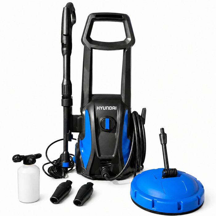 Hyundai 1595 PSI Electric Pressure Washer – 1500W, Patio Cleaner, Turbo Nozzle