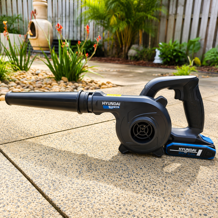 Hyundai 20V Cordless Workshop & Camping Blower + 2.0Ah Battery & Fast Charger