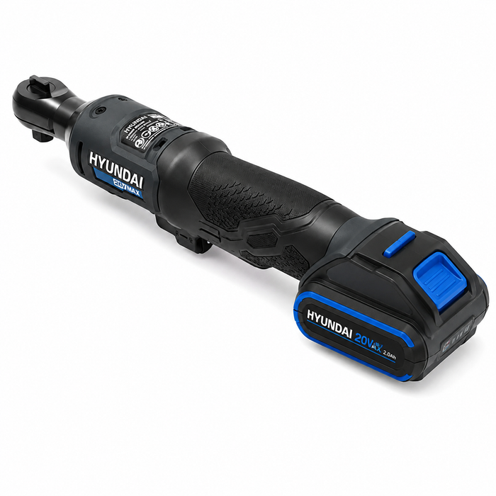 Hyundai 20V Cordless Ratchet Wrench – 47Nm, LED, Compact Head, FWD/REV Switch - Skin Only