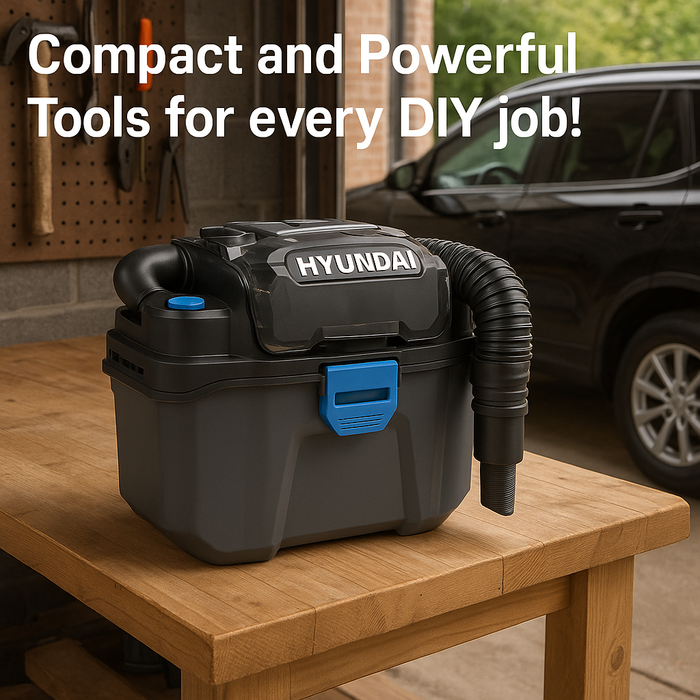 Hyundai 20V Cordless Wet & Dry Vacuum Blower – 10L Tank, HEPA, Compact Toolbox Design – SKIN ONLY (DE20S)