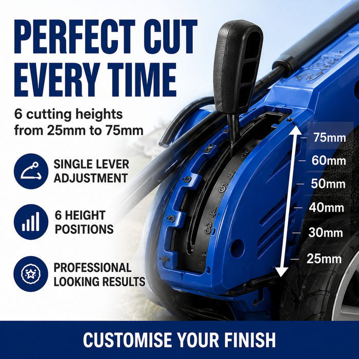 Hyundai 17" 40V Battery Lawn Mower Kit – Steel Deck, Hand Push, Cordless, 3-in-1 - With 4Ah Battery and Charger