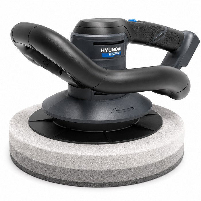 Hyundai 20V Cordless Random Orbital Buffer Polisher – 9.5" | Lightweight Design | Brushed Motor – Skin Only