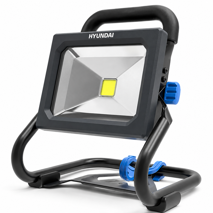 Hyundai 20V LED Work Light – 1600 Lumen, 360° Head, Tripod Mountable, 3-Mode Brightness - Skin Only