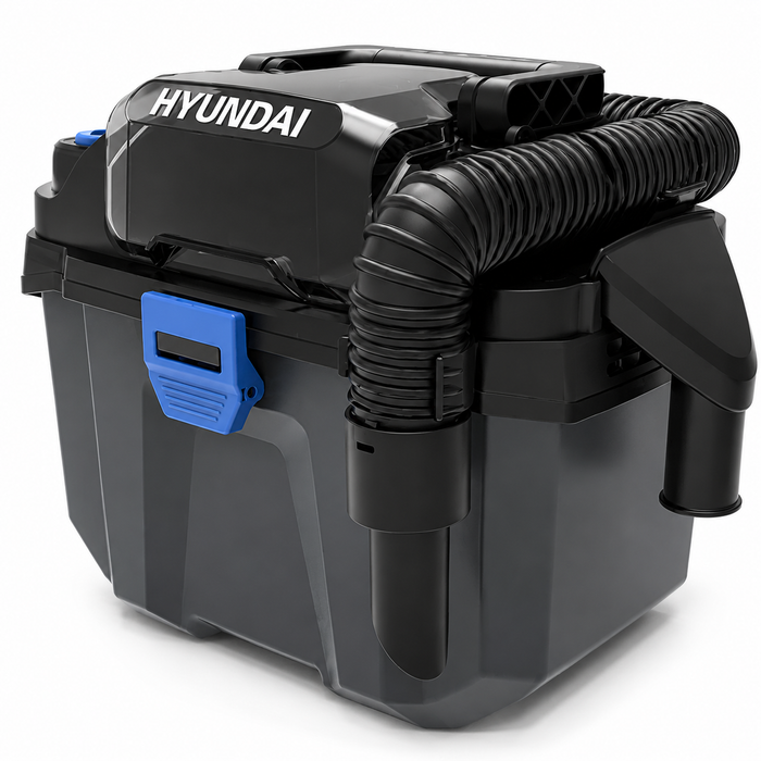 Hyundai 20V Cordless Wet & Dry Vacuum Blower – 10L Tank, HEPA, Compact Toolbox Design – Skin Only