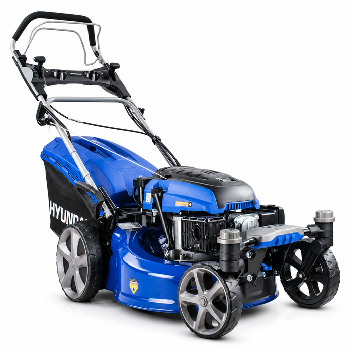 Hyundai 20" Petrol Lawn Mower Zero Turn – Electric Start, Self-Propelled, 170cc Engine, 70L Grass Collector