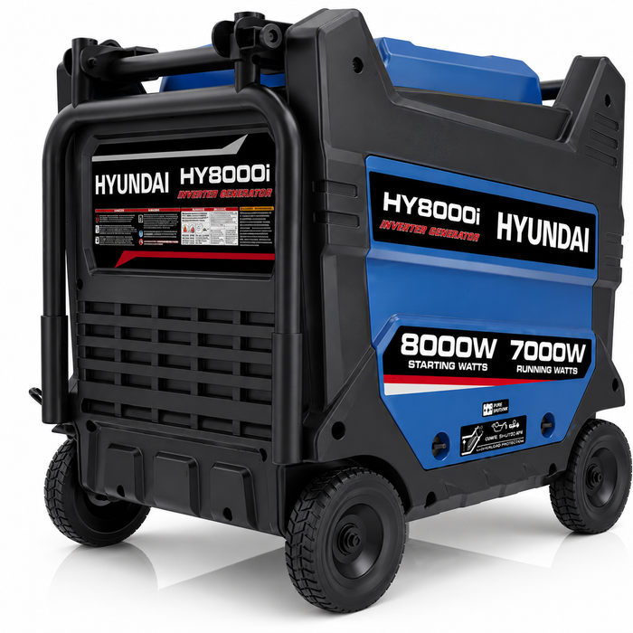 Hyundai 8000W Inverter Generator — Heavy-Duty Portable Power, Anywhere