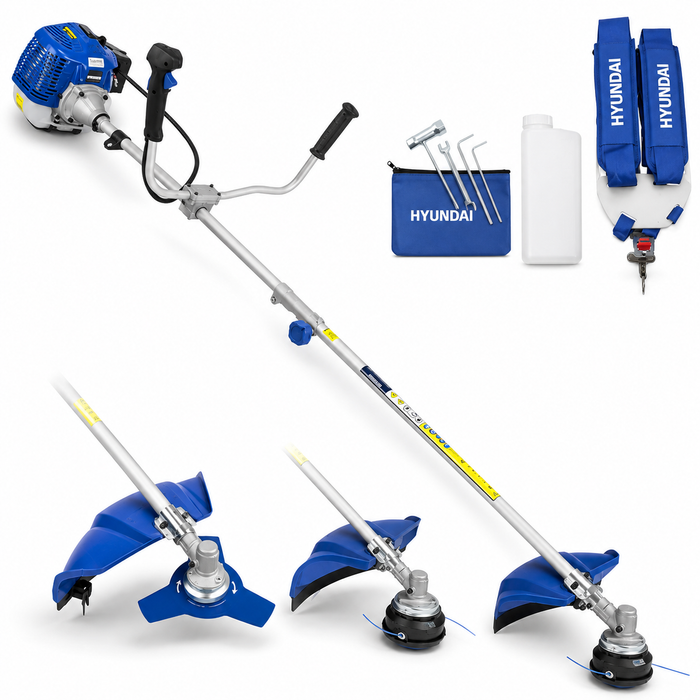 Hyundai 33cc 5-IN-1 PETROL GARDEN TOOL SET – Hedge Trimmer, Chainsaw, Brush Cutter & More (HYMT331)