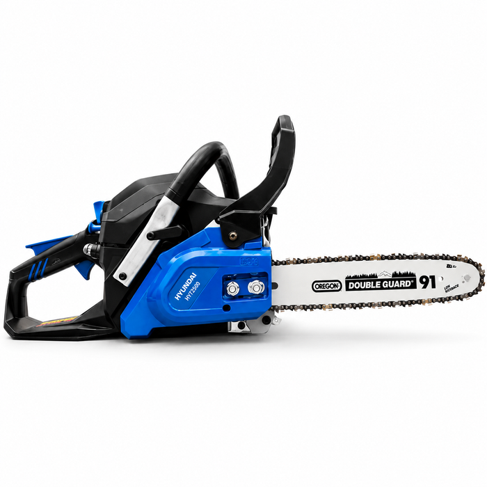 Hyundai 16" PETROL CHAINSAW – 40cc 2-Stroke, Oregon Bar, Lightweight, Auto Chain Lube, Anti-Kickback Brake (HY4110)