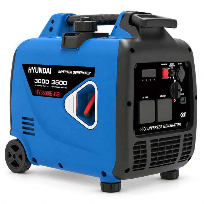 Hyundai 3500W Inverter Generator – Electric Start, Quiet & Portable Power for Camping, Caravans & Home Backup