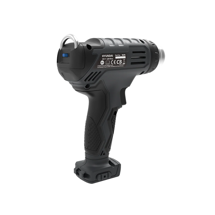 Hyundai 20V Cordless Heat Gun Kit – 2 Temp Settings (350°C/550°C), Auto Cooldown, Lock-On Switch + 20V 2Ah Lithium-Ion Battery & Charger Kit